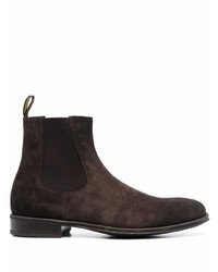 Мужские темно-коричневые замшевые ботинки челси от Doucal's