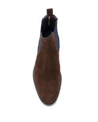 Мужские темно-коричневые замшевые ботинки челси от Tommy Hilfiger