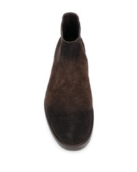 Мужские темно-коричневые замшевые ботинки челси от Doucal's