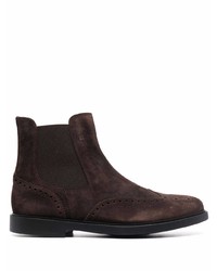 Мужские темно-коричневые замшевые ботинки челси от Fratelli Rossetti