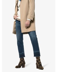 Мужские темно-коричневые замшевые ботинки челси от Gucci