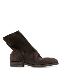 Мужские темно-коричневые замшевые ботинки челси от Guidi