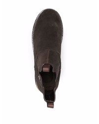 Мужские темно-коричневые замшевые ботинки челси от Suicoke