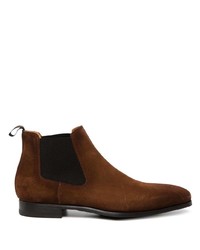 Мужские темно-коричневые замшевые ботинки челси от Magnanni