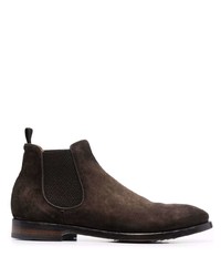 Мужские темно-коричневые замшевые ботинки челси от Officine Creative