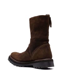 Мужские темно-коричневые замшевые ботинки челси от Premiata