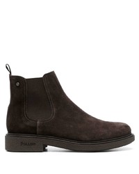 Мужские темно-коричневые замшевые ботинки челси от Pollini