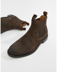 Мужские темно-коричневые замшевые ботинки челси от Polo Ralph Lauren