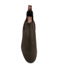 Мужские темно-коричневые замшевые ботинки челси от R.M. Williams