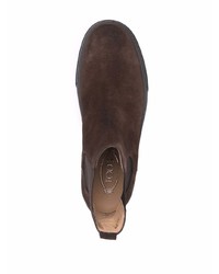 Мужские темно-коричневые замшевые ботинки челси от Tod's