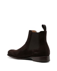 Мужские темно-коричневые замшевые ботинки челси от Sandro