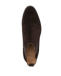 Мужские темно-коричневые замшевые ботинки челси от Sandro