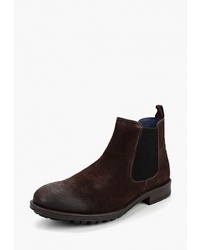 Мужские темно-коричневые замшевые ботинки челси от s.Oliver
