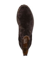 Мужские темно-коричневые замшевые ботинки челси от Paul Warmer
