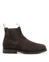 Мужские темно-коричневые замшевые ботинки челси от Scarosso