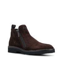 Мужские темно-коричневые замшевые ботинки челси от Giuseppe Zanotti Design