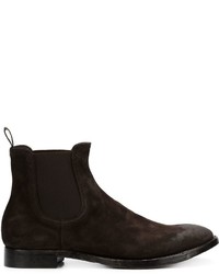 Мужские темно-коричневые замшевые ботинки челси от Silvano Sassetti