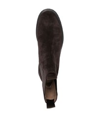 Мужские темно-коричневые замшевые ботинки челси от Gianvito Rossi