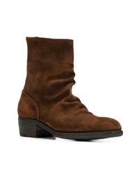 Мужские темно-коричневые замшевые ботинки челси от Premiata