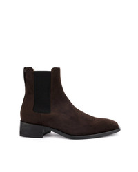 Мужские темно-коричневые замшевые ботинки челси от Stella McCartney