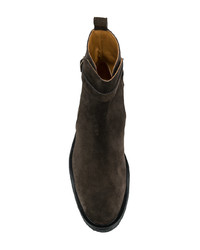 Мужские темно-коричневые замшевые ботинки челси от AMI Alexandre Mattiussi