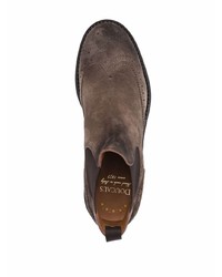 Мужские темно-коричневые замшевые ботинки челси от Doucal's