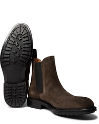 Мужские темно-коричневые замшевые ботинки челси от Officine Generale