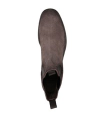 Мужские темно-коричневые замшевые ботинки челси от Officine Creative