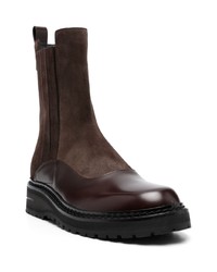 Мужские темно-коричневые замшевые ботинки челси от Giorgio Armani