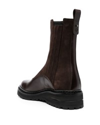 Мужские темно-коричневые замшевые ботинки челси от Giorgio Armani