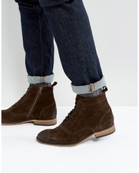 Мужские темно-коричневые замшевые ботинки от Asos
