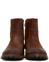 Мужские темно-коричневые замшевые ботинки от Belstaff