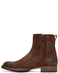 Мужские темно-коричневые замшевые ботинки от Belstaff