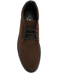 Мужские темно-коричневые замшевые ботинки от Tod's