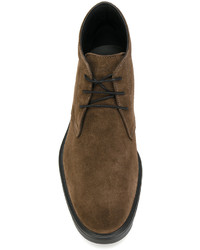 Мужские темно-коричневые замшевые ботинки от Hogan