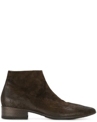 Мужские темно-коричневые замшевые ботинки от Marsèll
