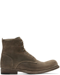 Мужские темно-коричневые замшевые ботинки от Officine Creative