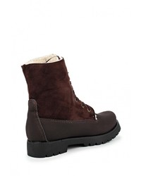 Женские темно-коричневые замшевые ботинки от PTPT