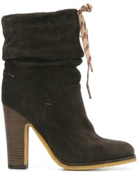 Женские темно-коричневые замшевые ботинки от See by Chloe