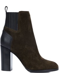 Женские темно-коричневые замшевые ботинки от Sergio Rossi