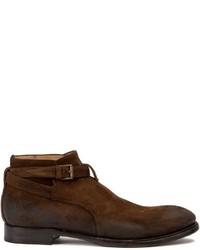 Мужские темно-коричневые замшевые ботинки от Silvano Sassetti