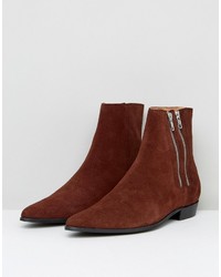 Мужские темно-коричневые замшевые ботинки от Religion