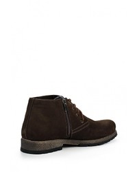 Мужские темно-коричневые замшевые ботинки от Terra Impossa