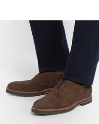 Темно-коричневые замшевые броги от Tod's