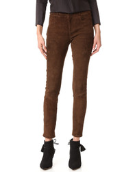 Женские темно-коричневые замшевые брюки от Paige