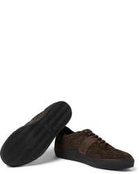 Мужские темно-коричневые замшевые кеды от Neil Barrett
