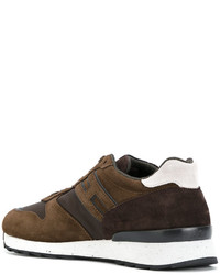 Мужские темно-коричневые замшевые кеды от Hogan