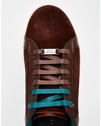 Мужские темно-коричневые замшевые кеды от Ted Baker