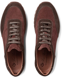 Мужские темно-коричневые замшевые кеды от Loro Piana