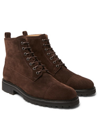 Мужские темно-коричневые замшевые классические ботинки от Belstaff
